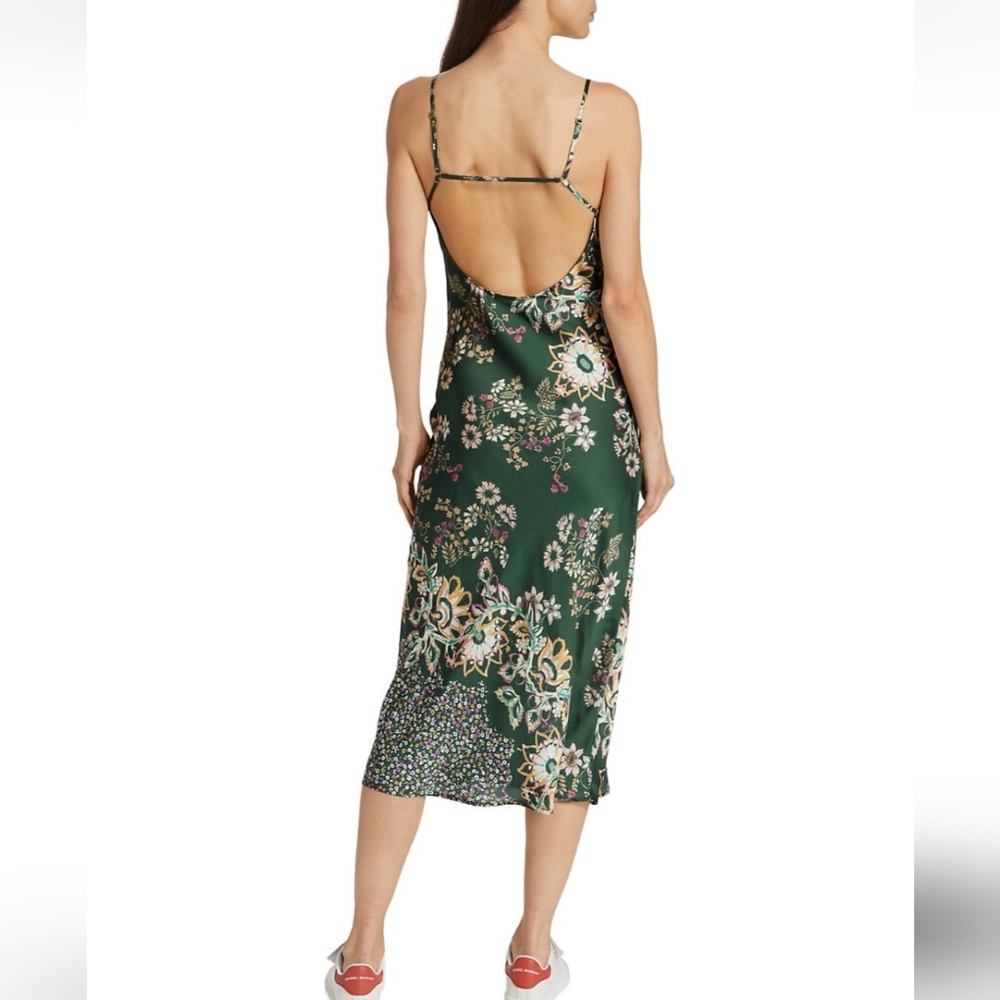 Free People Your Better Side Midi Slip Dress Silky Floral Print Siz Sm Md Lg NWT - Picture 4 of 14